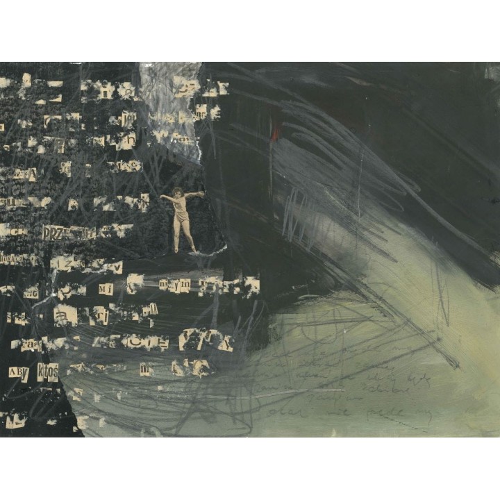 Kolaż analogowy „bez tytułu (aby ktoś)” - wydruk