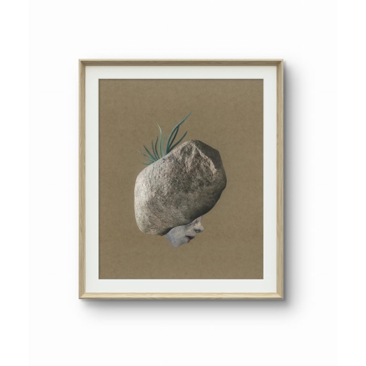 Kolaż analogowy „Za dużo na głowie”