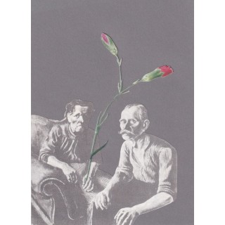 Kolaż analogowy „Dwa goździki”